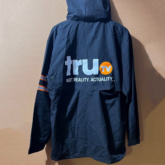 TRUTV (The TV Station) black windbreaker promo windbreaker NWOT - Picture 1 of 14